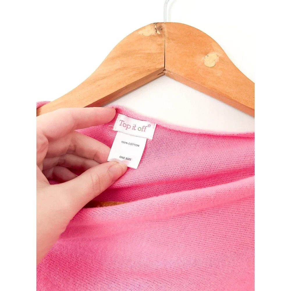 Pink Ombre Poncho Top Boho Coastal Cowgirl Y2K Festival Dopamine Dressing Barbie